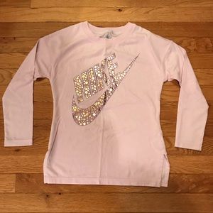 Girls Size Small Shimmery Nike Long-Sleeve Shirt
